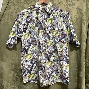 Ariat Men's Tropical Leaf Print Shirt Size Small